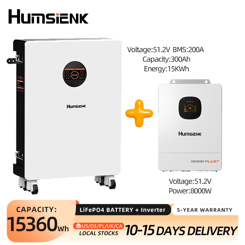 Humsienk 48V 300Ah LiFePO4 Blu - огляд і ціна Mppt Hybrid Inverter 48V 8Kw 3 Phase