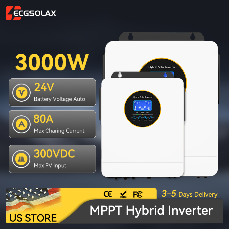 ECGSOLAX 3000W Off Grid Hybrid - огляд і ціна Inverter Pure Sine Wave 60Hz 120V 3000W