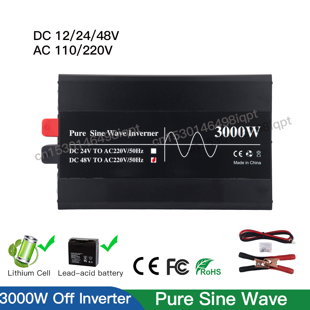3000W 12V 24V 48V Off Grid Tie - огляд і ціна Lifepo4 Solar Inverter 24V 3000W
