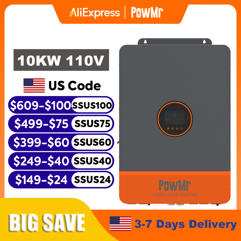PowMr 16KW 10KW Split Phase In - огляд і ціна Split Phase Inverter 10Kw 110V 220V