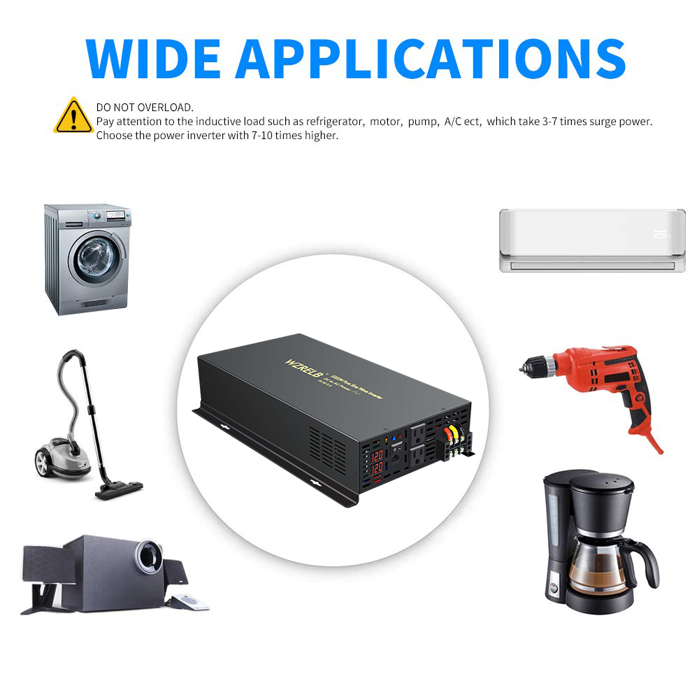 Reliable 5000W Wired Control P - огляд і ціна Pure Sine Wave Inverter 5000W 48V 220V