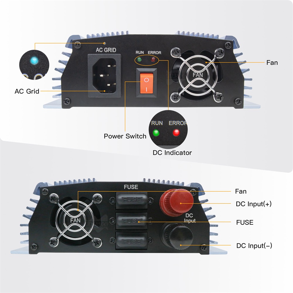 18V 24V 36V 1400W Solar On Gri - огляд і ціна Micro Inverter 1400W Solar Grid Tie